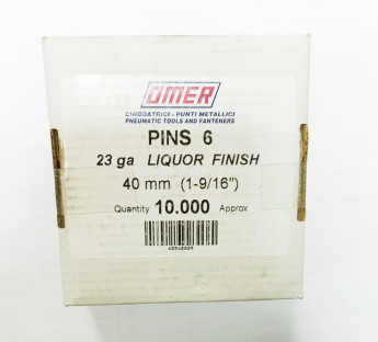 Шпильки OMER PINS 6 23GA LIQUOR FINISH  40 мм 1"-9/16"