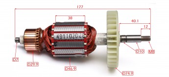 Якорь для электропилы ELITECH ЭП 2000/16П